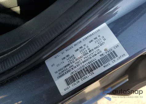 2015 Mazda 6 Sport from USA, damaged, VIN JM1GJ1U53F1186644